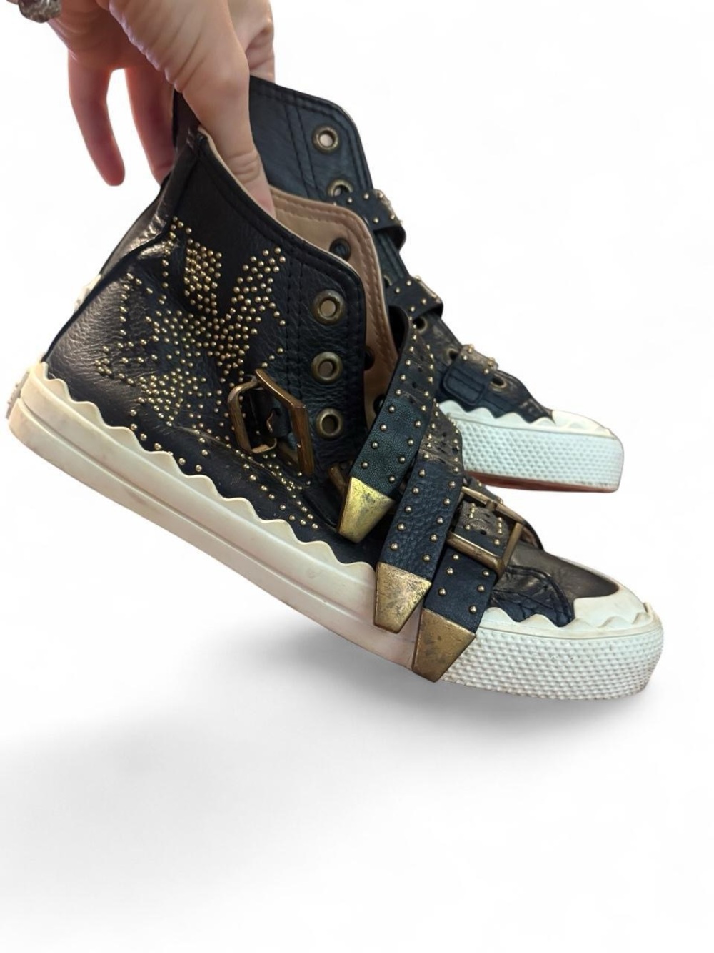 Vintage Y2K Chloe Susanna high‎ top boho sneakers size 36 genuine leather